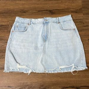 Denim mini skirt
